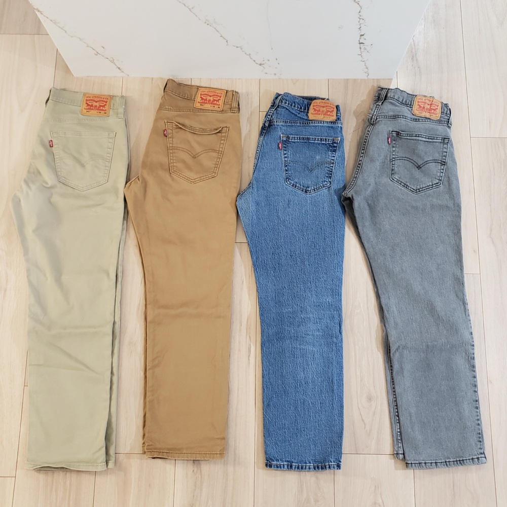 Levis Jeans Lot 4 Mens 33x30 541 Athletic Taper 559 Relaxed Straight Mixed Wash
